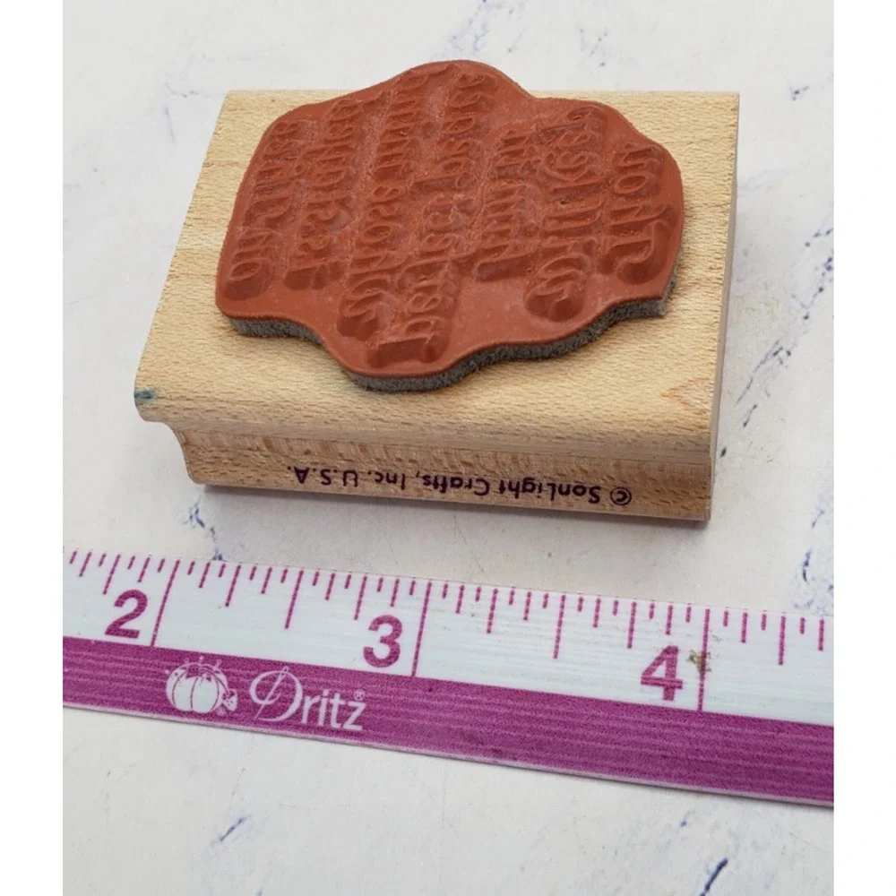 Thou Will Keep Him Scripture Sonlight Crafts Wood Mounted Rubber Stamp